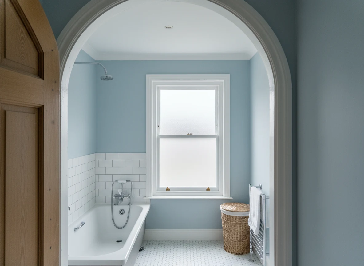 Bathroom painting in Leicester by Leicester Decorators, professional bathroom decorating