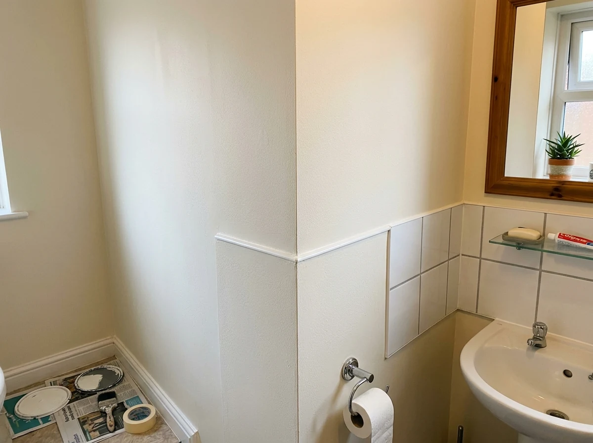 Tile painting and bathroom refresh in Leicester by Leicester Decorators