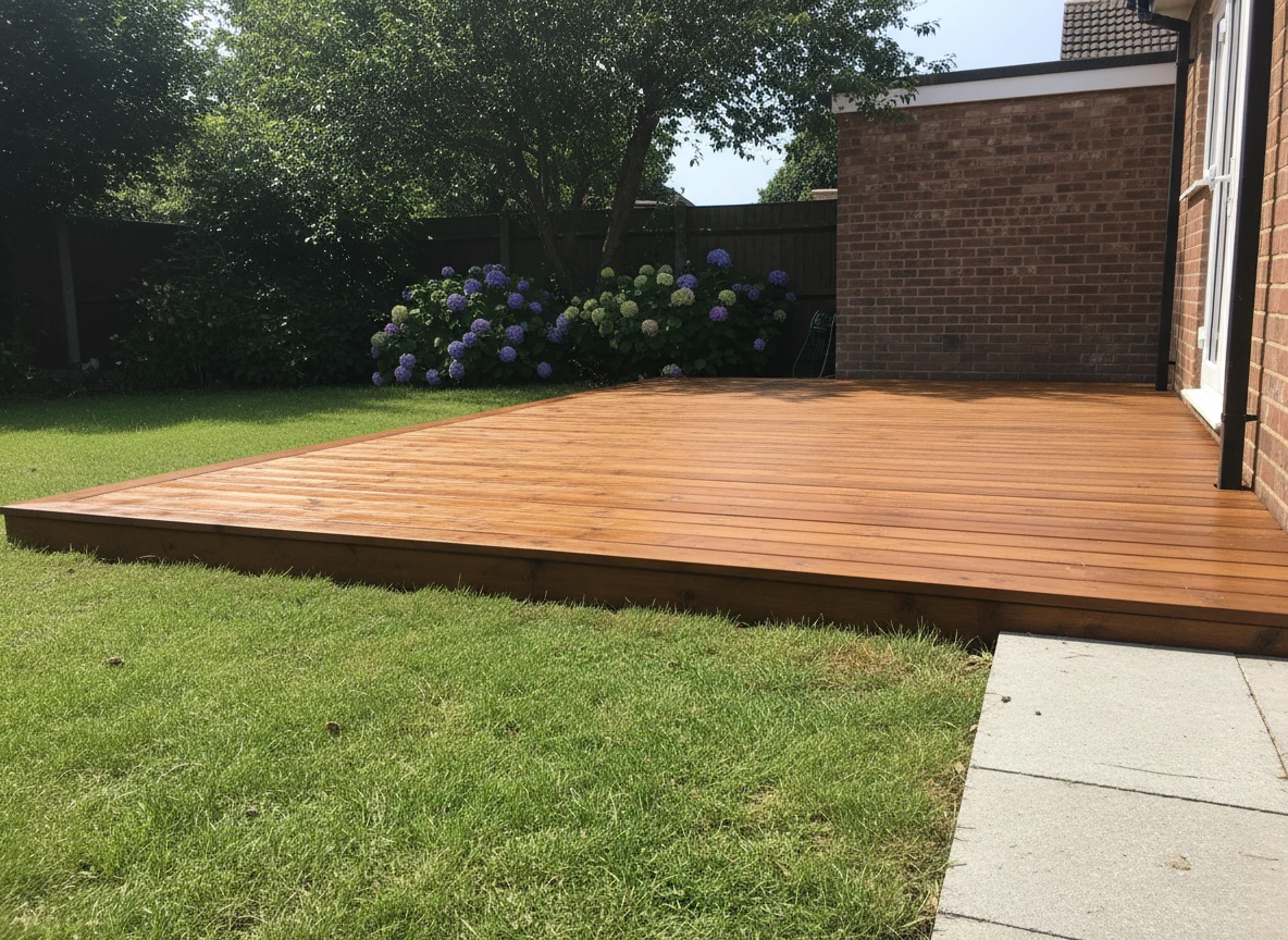 Deck painting in Leicester by Leicester Decorators, professional timber deck staining