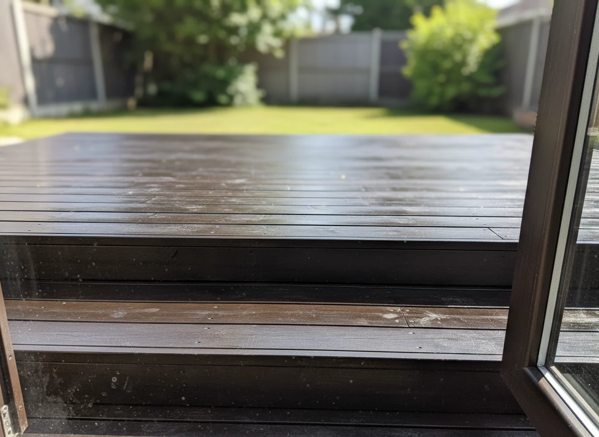 Timber deck staining and anti-slip treatment in Leicester