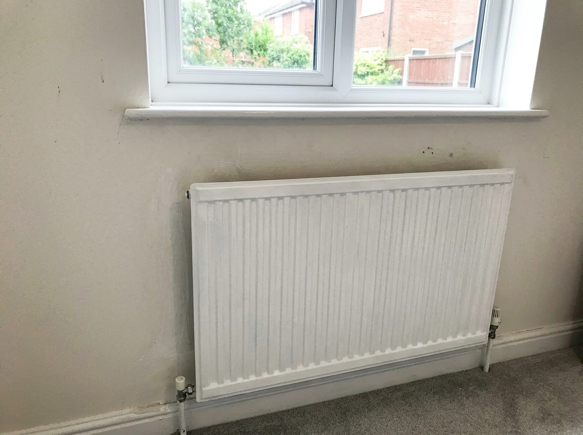 Panel and cast iron radiator painting in Leicester