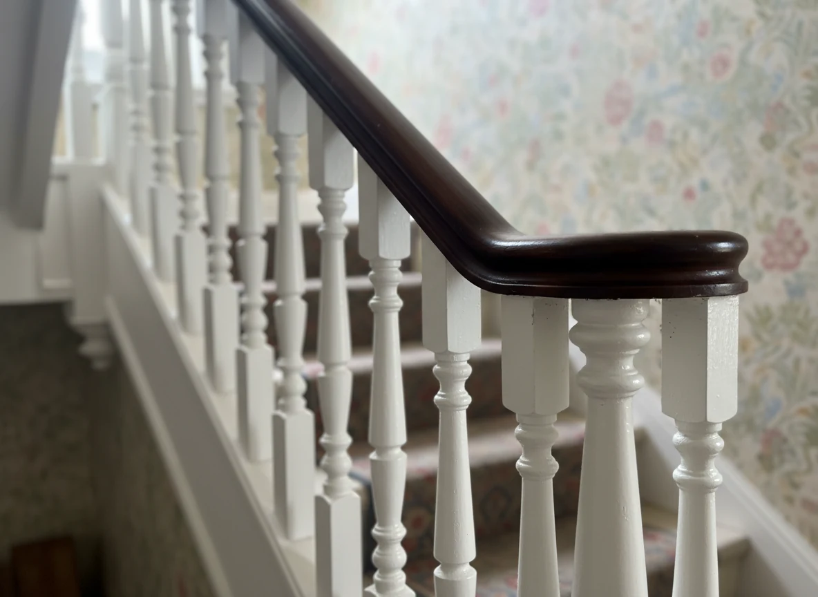 staircase-painting-2-leicester-leicester-decorators Staircase spindle and newel post painting in Leicester